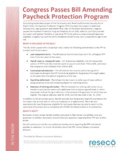 Congress Passes Bill Amending Paycheck Protection Program
