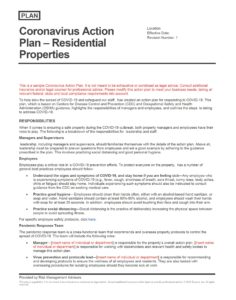 Coronavirus Action Plan - Residential Properties