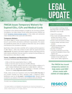 FMCSA Issues Temporary Waivers for Expired CDLs, CLPs and Medical Cards