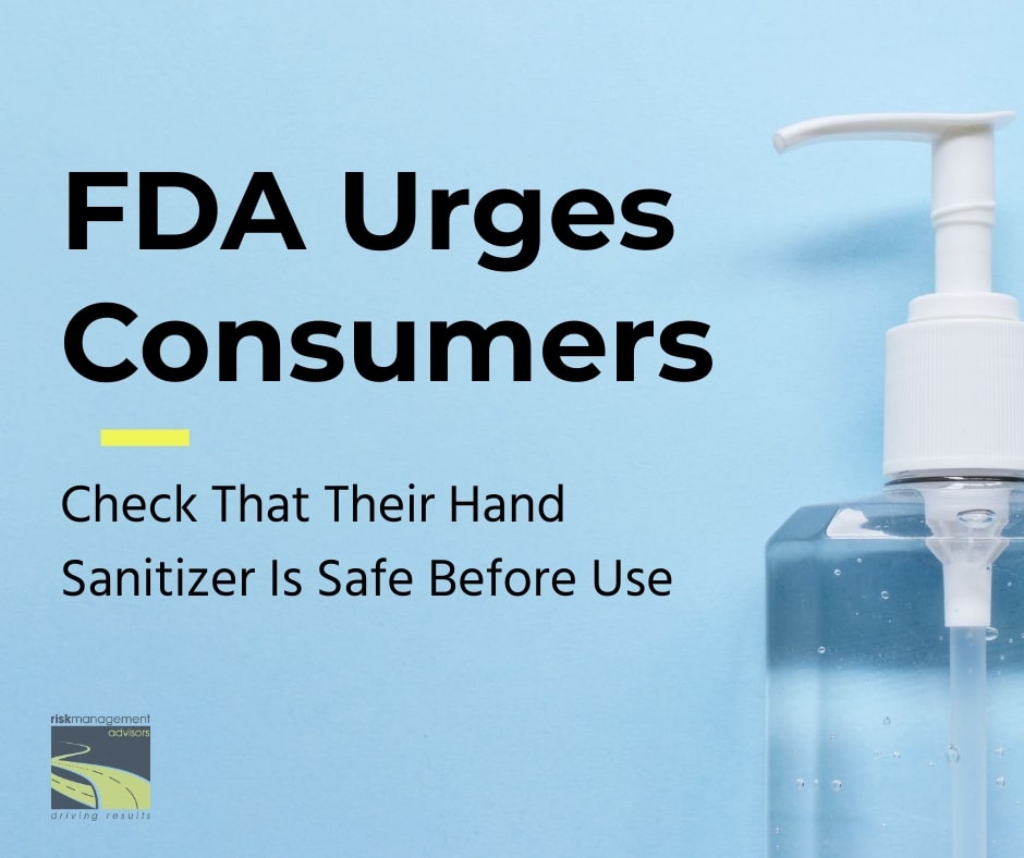 FDA Urges Consumers to check that their hand sanitizer is safe image