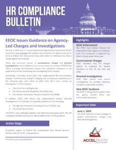 EEOC Issues Guidance on Agency-Led Charges and Investigations